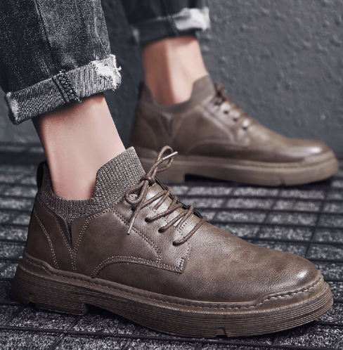 High-Top British Casual Tooling Shoes
