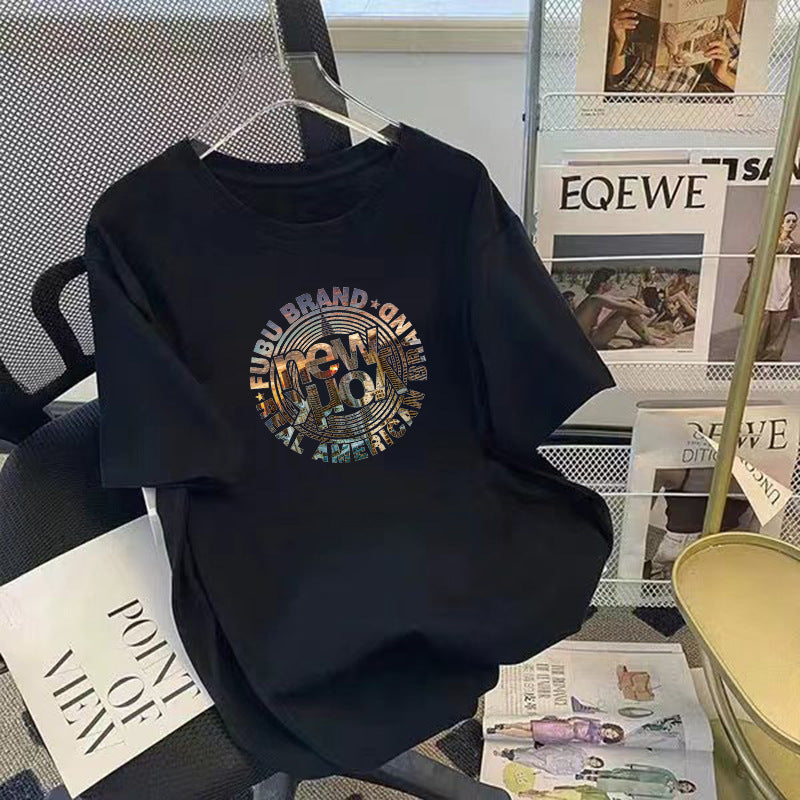 New Summer Loose Floral Print Short Sleeve T-Shirt